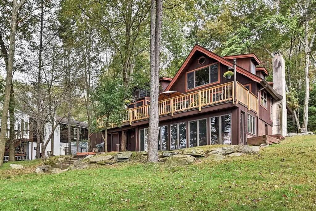 Lakefront Cabin Pvt Beach And Dock - Sunset Marina Arrowhead Lake Екстериор снимка