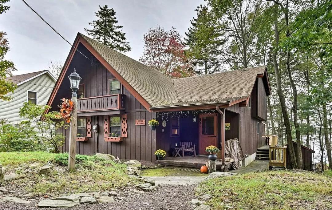 Lakefront Cabin Pvt Beach And Dock - Sunset Marina Arrowhead Lake Екстериор снимка